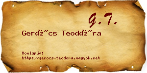 Gerócs Teodóra névjegykártya