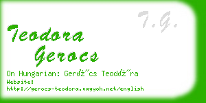 teodora gerocs business card